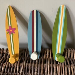 Pottery Barn Surfboard-shaped Wall Hooks (Set of 3)